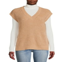 Ženski džemper od prsluka s proširenim ramenima