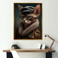 DesignArt 'Mačka koja nosi odjeću II' platno zidna umjetnost