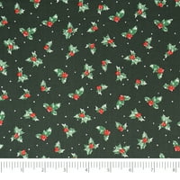 Božićna kolekcija 44 pamučna tkanina za šivanje i rukotvorine, Zelena, crvena i bijela