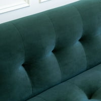 Devon & Claire Cassidy Chesterfield Velvet Sofa, smaragdno zelena