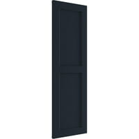 Ekena Millwork 12 W 77 H TRUE FIT PVC Dvije rolete s ravnim pločama, noćni blue bez zvijezde