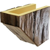 Ekena Millwork 4 H 4 D 72 W Riverwood Fau Wood Kamin Mantel Kit W Ashford Corbels, Premium Aged