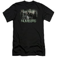 Numb3Rs - Numbers Cast - Приталенная košulja premium klase kratkih rukava - X-Large