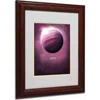 Zaštitni znak likovna umjetnost Jupiter Matted Framed Art by Christian Jackson, Wood Frame