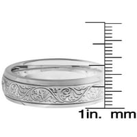 Obalni nakit poliran ugravirani dizajnerski prsten od nehrđajućeg čelika