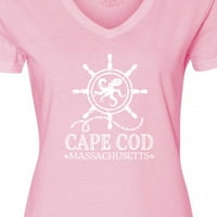 Ženska majica u obliku slova M. A., Massachusetts, u nautičkom stilu