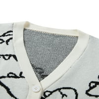 Ženski pleteni džemper s printom dinosaura estetski preveliki Harajuku pulover ulična odjeća za djevojčice elegantni džemper
