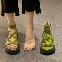 Nove ljetne rimske sandale s ravnom platformom ženske cipele trend casual ženske cipele za hodanje s debelim potplatom modne ženske