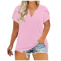 Ženske tunike Plus size majice majica kratkih rukava U obliku slova u obliku slova u, Ležerne grafičke majice, bluze od 4 inča