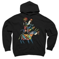Bremenski glazbenik, crni grafički pulover s kapuljačom - dizajn Od nih 2 inča