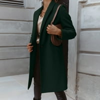 Ženski Casual uredski sako s džepovima, kardigan jakna s draperijom sprijeda, radno odijelo