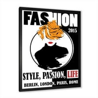 DesignArt 'Style Passion Life Fashion V' Moderni uokvireni umjetnički tisak