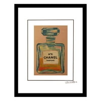 Vintage dizajner modne parfem boce uokviren tiskom