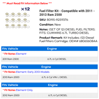 Komplet filtera za gorivo-kompatibilan s-2012