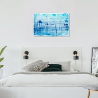 Wynwood Studio Sažetak Modern Canvas Art - Crtanje akvarela, zidna umjetnost za dnevnu sobu, spavaću sobu i kupaonicu, u plavom i