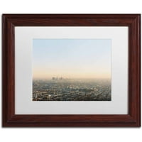 Zaštitni znak likovna umjetnost 'Ured grada Los Angelesa' platno umjetnost Ariane Moshayedi, bijela mat, drveni okvir