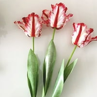 Umjetni cvijet svijetli ukrasni 3-inčni papagaj tulipan pravi dodir lažni cvjetni dekor za dom