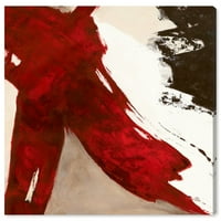 Wynwood Studio Abstract Wall Art Canvas Otisci 'Sai - Rubrum V 1SN1860' Boja - crvena, bijela