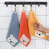 Ručnik za sušenje ruku, upijajući pamučni ručnik u obliku medvjeda s visećom petljom za kupaonicu i kuhinju-crvena