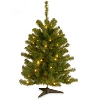 Umjetno božićno drvce od istočne smreke od 3' 27 inča s predosvijetljenim svjetlom-prozirna LED svjetla