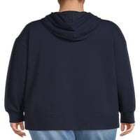 Terra & Sky Women's Plus Size Zip-Front Hoodie