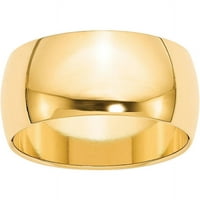 Karatni polukružni prsten od žutog zlata, veličine 13,5