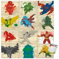 Stripovi-Justice League-pojednostavljeni zidni plakat s gumbima, 22.375 34