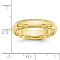 zaručnički prsten od 10k žutog zlata u polukružnom udobnom obliku veličine 12. 1MC050
