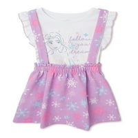Disney Frozen Toddler Girls Pinafore haljina, dvodijelni set odjeće, veličine 12m-5T