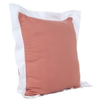 O Bay 20 20 Ručno tkana ružičasta bijela obrubljena organski pamučni jastuk poklopac
