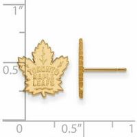 Logoart NHL Toronto Maple Leafs Karat Zlatni sterling srebro Male naušnice