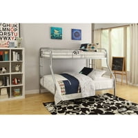 Metalni krevet na kat preko kreveta veličine mumbo-mumbo, plavi metal
