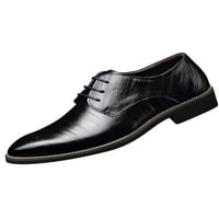 Muške klasične moderne formalne oksfordske cipele u modelu, poslovne cipele Na vezanje, crne 7