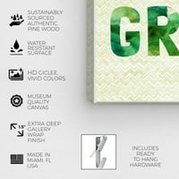 Tipografija Wynwood Studio i citati zidne umjetničke platnene ispise 'zeleno' citate i izreke - zelena, zelena