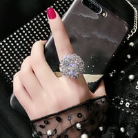 Vanzemaljski prstenovi Ženski dijamantni Okrugli Super pjenušavi cirkonijevi prstenovi Ženski nakit vjenčani prsten 2000-ih