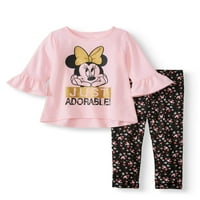 Minnie Mouse Yummy pletena rukava hi-lo Top & Tomals, Outfit Set