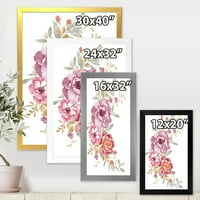 DesignArt 'Buket ljubičastog i ružičastog cvijeća III' Farmhouse uokvireni umjetnički tisak