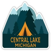 Centralno Jezero Michigan suvenir vinilna naljepnica naljepnica za kampiranje dizajn šatora