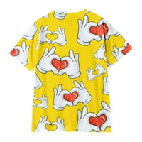 Labava majica sa smiješnim grafičkim dizajnom Mikki Minnie Mouse s okruglim vratom za djecu i odrasle Ležerne ljetne majice s uzorkom