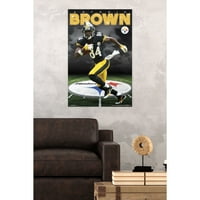 Pittsburgh Steelers 22 34 Antonio Braun Poster