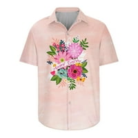 Ponude za muške košulje Ležerne udobne s uskrsnim printom havajska odjeća s reverima Odjeća Za plažu vrhovi kratkih rukava s reverima