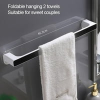 Samoljepljivi držač ručnika zidni stalak za ručnike organizator za kupaonicu polica za ručnike kuka za kupaonicu kuhinjske krpe za