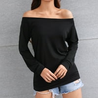 Rasprodaja modnih majica za žene osnovna odjeća za žene ugodna ležerna majica bluza dugih rukava jednobojni gornji dio pulover s