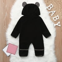 B91xZ/ Komplet odjeće za prvi rođendan za djevojčice, kombinezon sa kapuljačom i medvjedast ušima