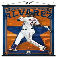 Zidni plakat Houston Astros-Jordan Alvarez u magnetskom okviru, 22.375 34