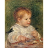 Renoir, Pierre-Auguste Black uokvirena suvremena muzejska umjetnička gravura pod nazivom Žak pomfrit u djetinjstvu
