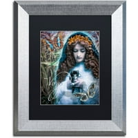 Zaštitni znak likovna umjetnost Art Nouveau Zodiac Virgo Canvas Art by Color Bakery Black Matte, Silver Frame