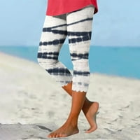 Rasprodaja ženskih Caprija za 7,00 USD, Ležerne ljetne Capri hlače s printom, do 30% popusta na bijelu veličinu 8