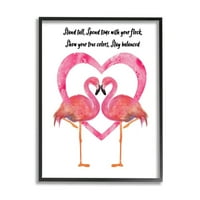 _ Stoji na vrhu: dizajn srca ptica ružičasti flamingo Lisa Lane, 11 14