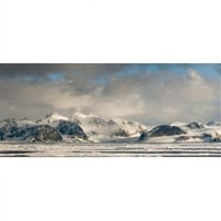 Ledene plohe i olujni oblaci na visokim geografskim širinama Arktika Otoci Svalbard i Svalbard-Svalbard, Norveška ot-12 ispis plakata